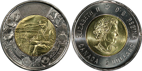 2 dollars 2015 Remember John McCrae In Flanders Field Canada