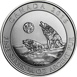 2 dollars 2016 Howling Wolves Bullion