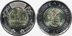 2 dollars 2017 Battle of Vimy Remember Souvenir Canada