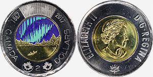 2 dollars 2017 - Canada 150