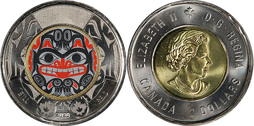 2 dollars 2020 2020 Bill Reid Colour Canada