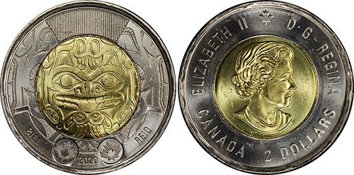 2 dollars 2020 2020 Bill Reid Canada