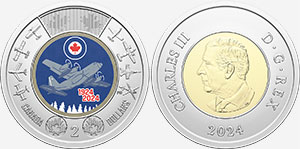 2 dollars 2024 - 100e anniversaire de l’Aviation royale canadienne