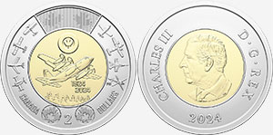 2 dollars 2024 - 100e anniversaire de l’Aviation royale canadienne