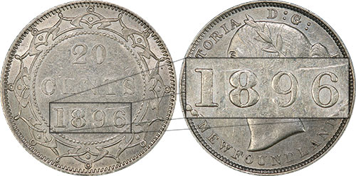 20 cents 1896 Petit 96 Terre-Neuve