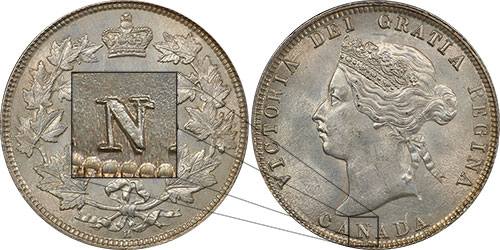 25 cents 1872 - H - Repunched N