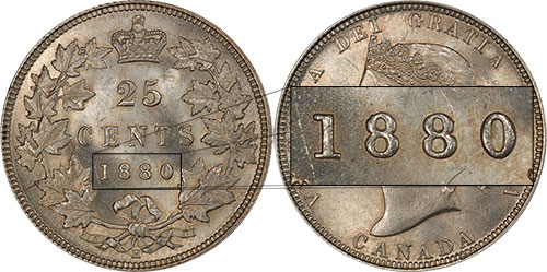 25 cents 1875 - H - Narrow 0