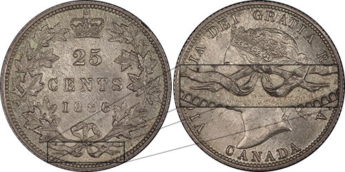 25 cents 1886 - Long Bough Ends