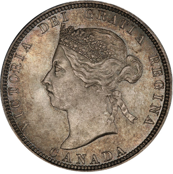 25 cents 1886 - Obverse 4