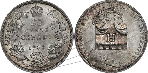 25 cents 1902 - H