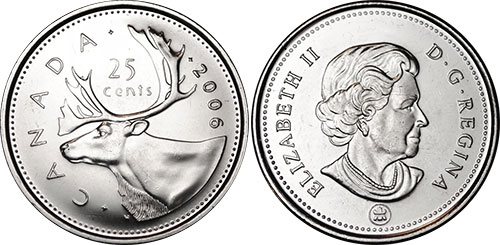 25 cents 2006 RCM Logo Canada