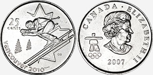 25 cents 2007 - Alpine Skiing