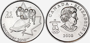 25 cents 2008 - Bobsleigh
