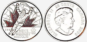 25 cents 2009 - Men's Hockey Colour