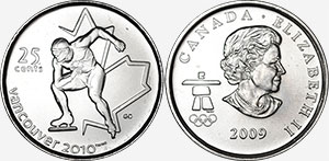 25 cents 2009 - Speed Skating