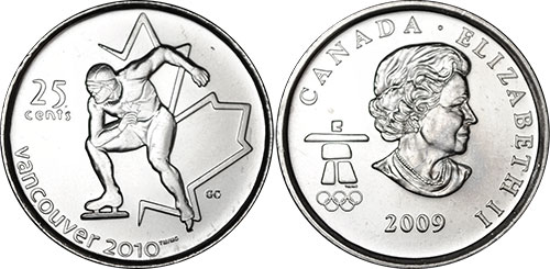 25 cents 2009 - Speed Skating
