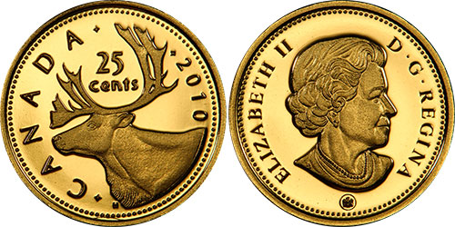 25 cents 2010 - Gold - Proof