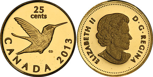 25 cents 2013 - Hummingbird Gold - Canada