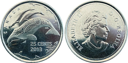 25 cents 2013 - Whales