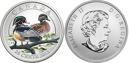 25 cents 2013 - Wood Duck