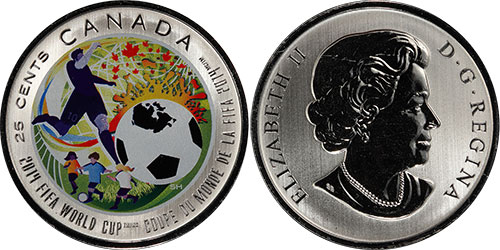 25 cents 2014 FIFA World Cup - Canada