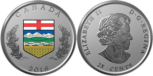 25 cents 2018 - Alberta - Silver Proof - Canada