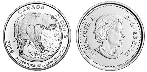 25 cents 2019 - Albertosaurus Sarcaphagus - Canada