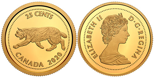25 cents 2020 - Gold Alex Colvillen - Canada