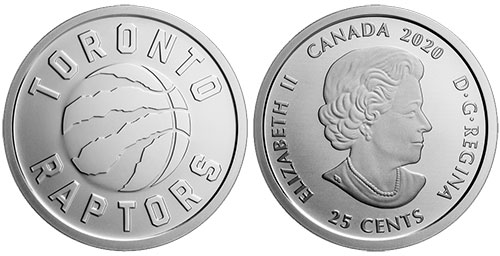 25 cents 2020 - 2020 Toronto Raptors 25th Season Coin - Canada