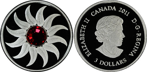 3 dollar 2011 August Birth Stone