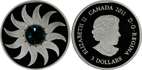 3 dollar 2011 May Birth Stone