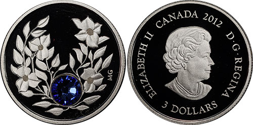 3 dollar 2012 September Birth Stone