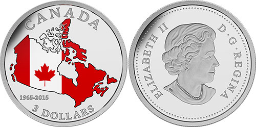 3 dollar 2015 Flag Canada