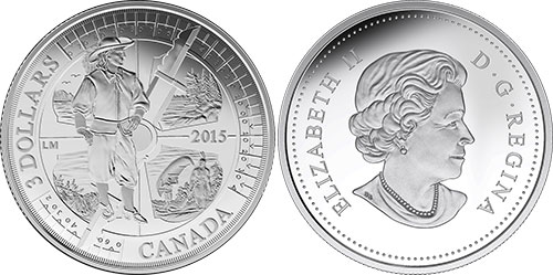 3 dollar 2015 Samuel de Champlain Canada