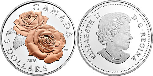 3 dollar 2016 Rose Canada