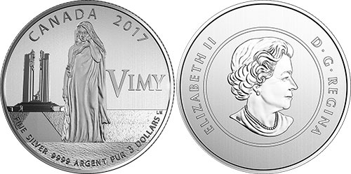 3 dollar 2017 Vimy Canada