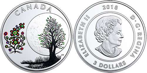3 dollar 2018 Flower Moon Canada