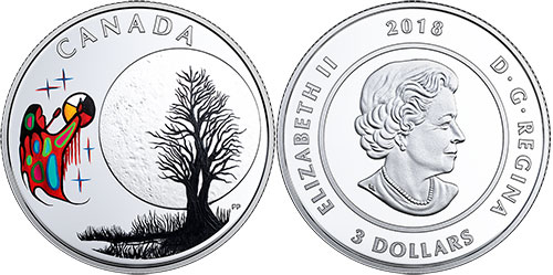 3 dollar 2018 Freezing Moon Canada