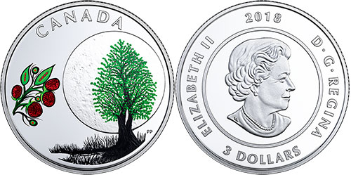 3 dollar 2018 Rasberry Moon Canada