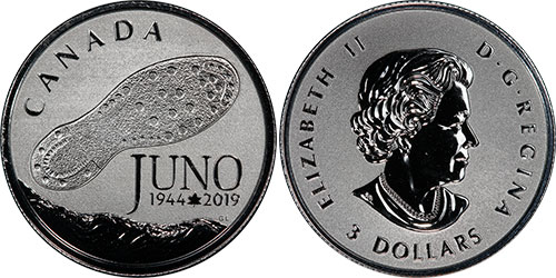 3 dollar 2019 D-Day JUNO Canada