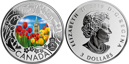 3 dollar 2019 Tulips Canada