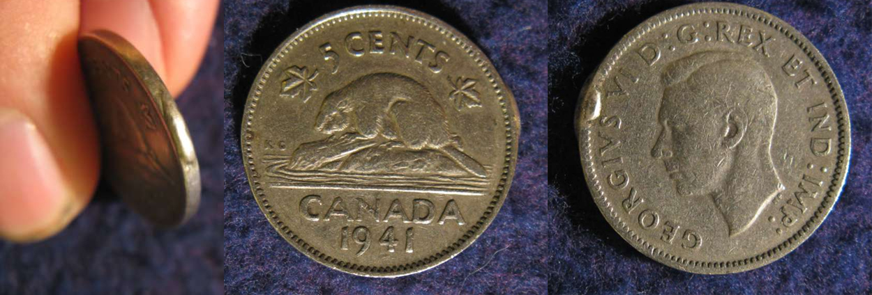 Details about   1941 Canada 5 Cents Coin Circulated In Good Condition UK SELLER 