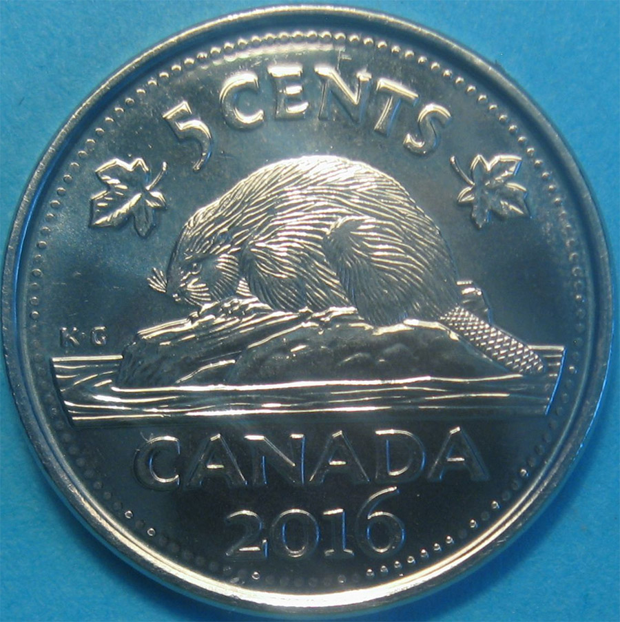 5 cents 2016 Canadian Nickle Uncirculated