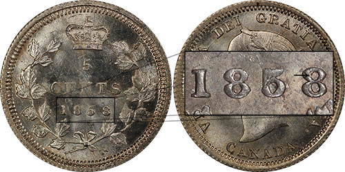 5 - cents 1959 - Grosse date - Canada