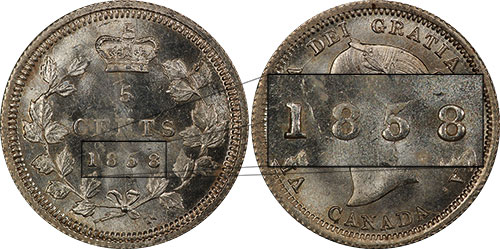 5 - cents 1959 - Petite date - Canada
