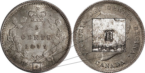 5 cents 1872 - H Mintmark