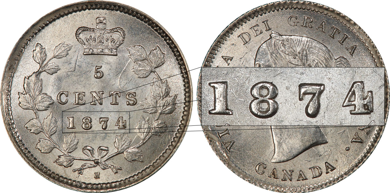 Details about   1874H Crosslet 4 Variety Canadian Silver Nickel Nice Filler Coin 