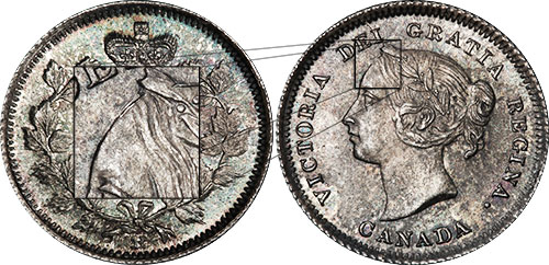 5 cents 1880 - Obverse # 3 - H