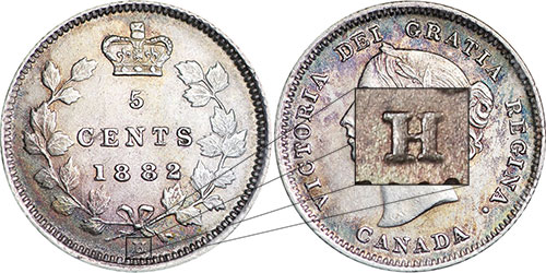 5 cents 1882 - H