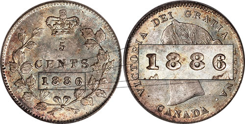 5 cents 1886 - Gros 6